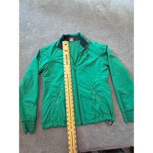 Nike Sportswear Women's Track Jacket Size M Green Full Zip Lightweight Mesh Line